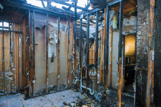 Professional Fire Damage Restoration technician working in Montgomery, MN